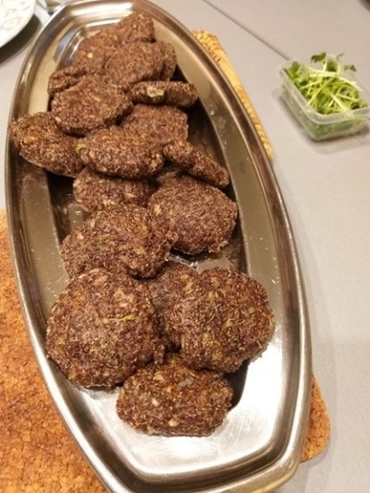 Galettes de quinoa rouge et lentilles blanches