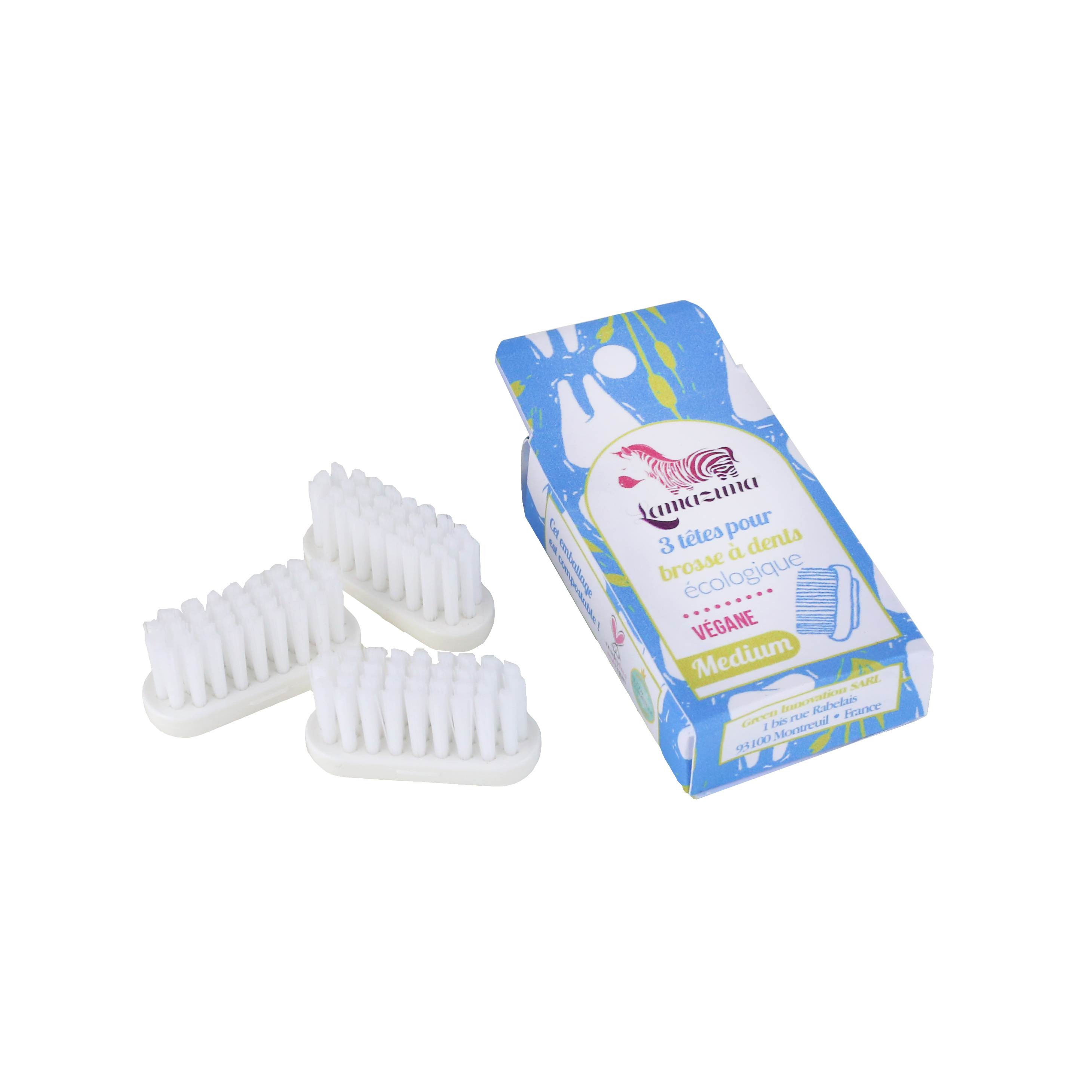 Lamazuna brosse a dents 3 tetes rechargeables medium